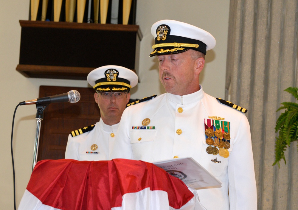 USS Rhode Island Holds Change of Command and Crew Split Ceremony