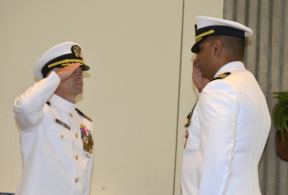 USS Rhode Island Holds Change of Command and Crew Split Ceremony