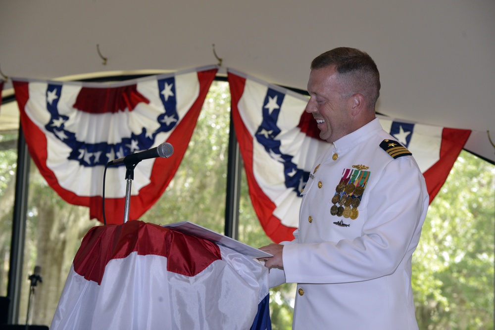 USS Rhode Island Holds Change of Command and Crew Split Ceremony