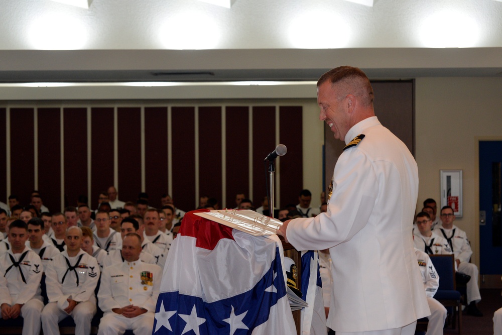 USS Rhode Island Holds Change of Command and Crew Split Ceremony