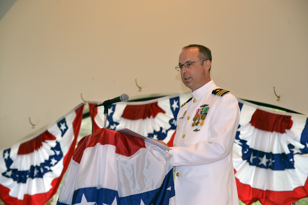 USS Rhode Island Holds Change of Command and Crew Split Ceremony