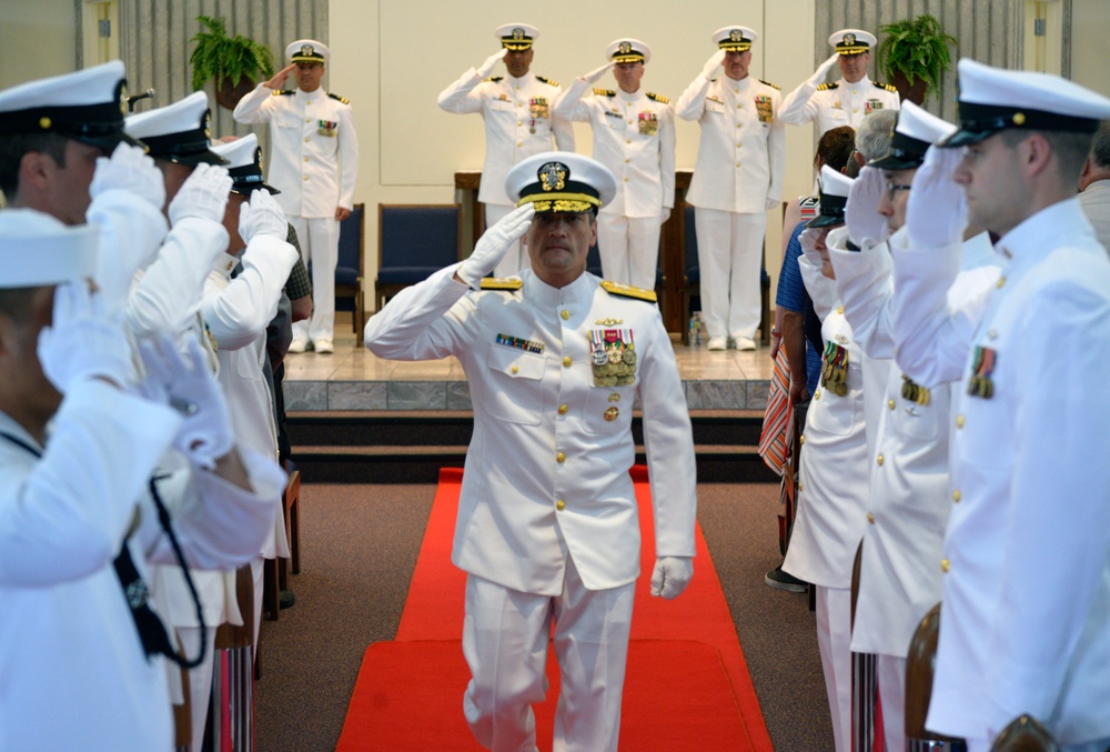 USS Rhode Island Holds Change of Command and Crew Split Ceremony