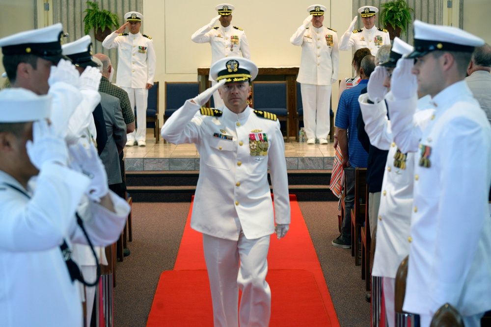 USS Rhode Island Holds Change of Command and Crew Split Ceremony