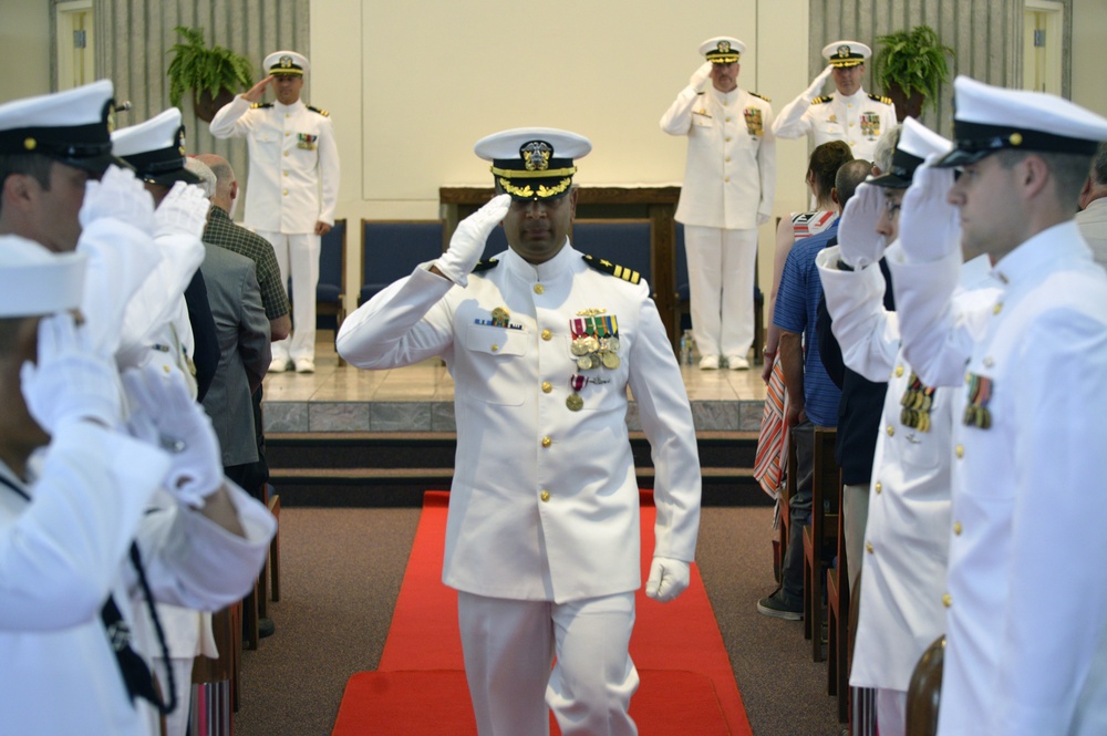 USS Rhode Island Holds Change of Command and Crew Split Ceremony