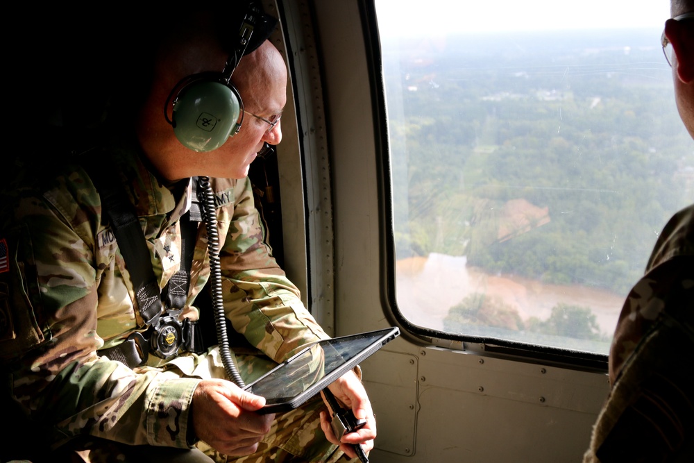 Fort Bragg conducts assessment flyover in response to Hurricane Florence