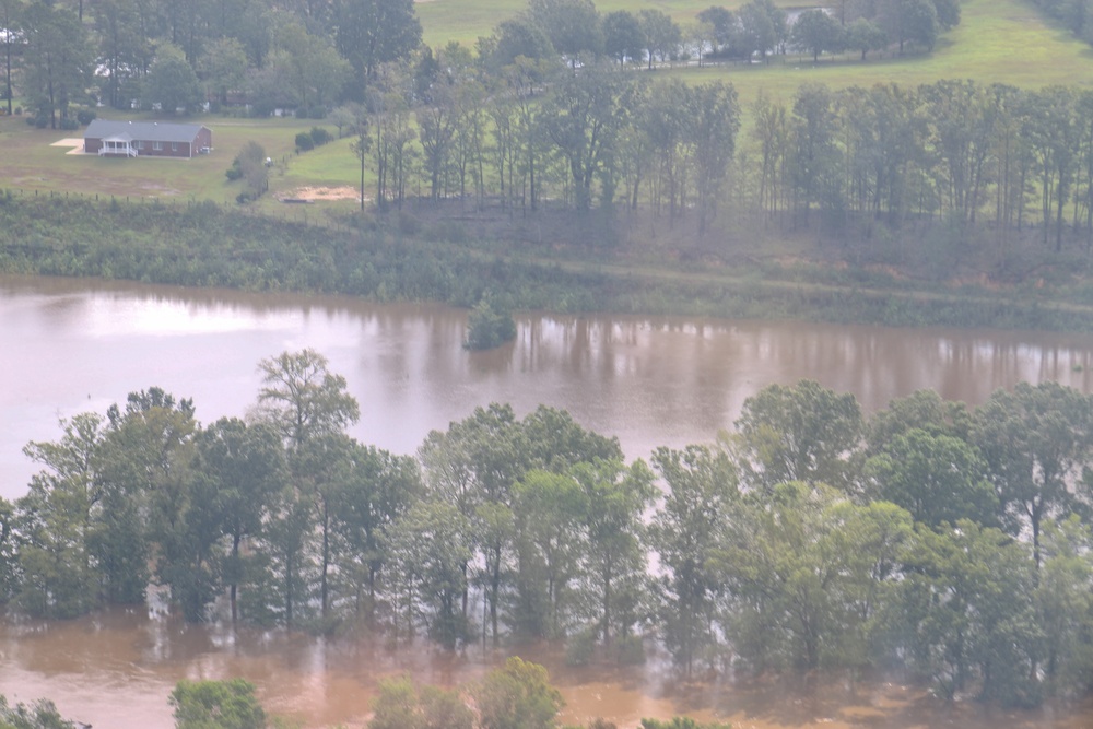 Fort Bragg conducts assessment flyover in response to Hurricane Florence