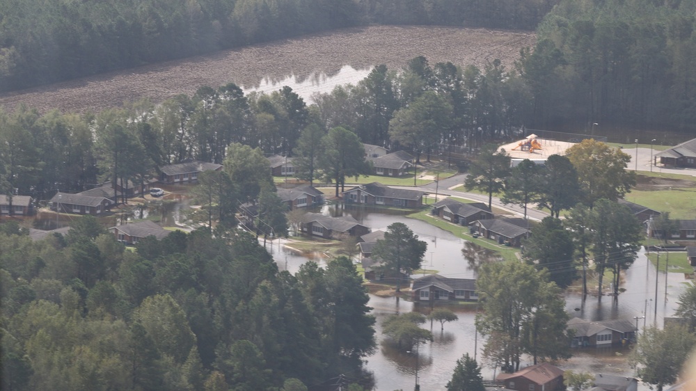 Fort Bragg conducts assessment flyover in response to Hurricane Florence