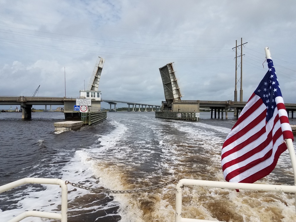 Corps survey vessels have begun assessments of impacted federal ports in North Carolina