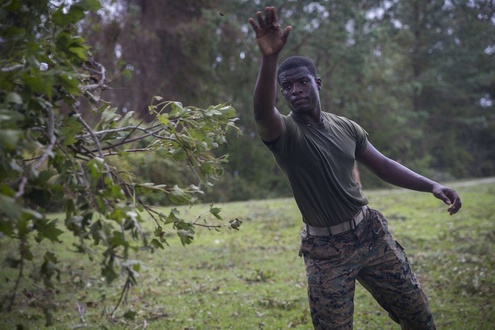 Headquarters Regiment Marines clean up after Hurricane Florence