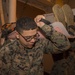 Marines practice emergency procedures aboard ship