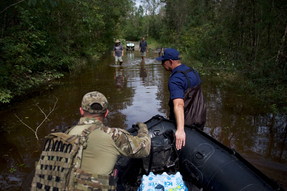 Coast Guard responds to Hurricane Florence in Brunswick County, North Carolina
