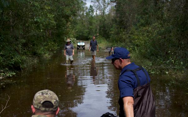 Coast Guard responds to Hurricane Florence in Brunswick County, North Carolina