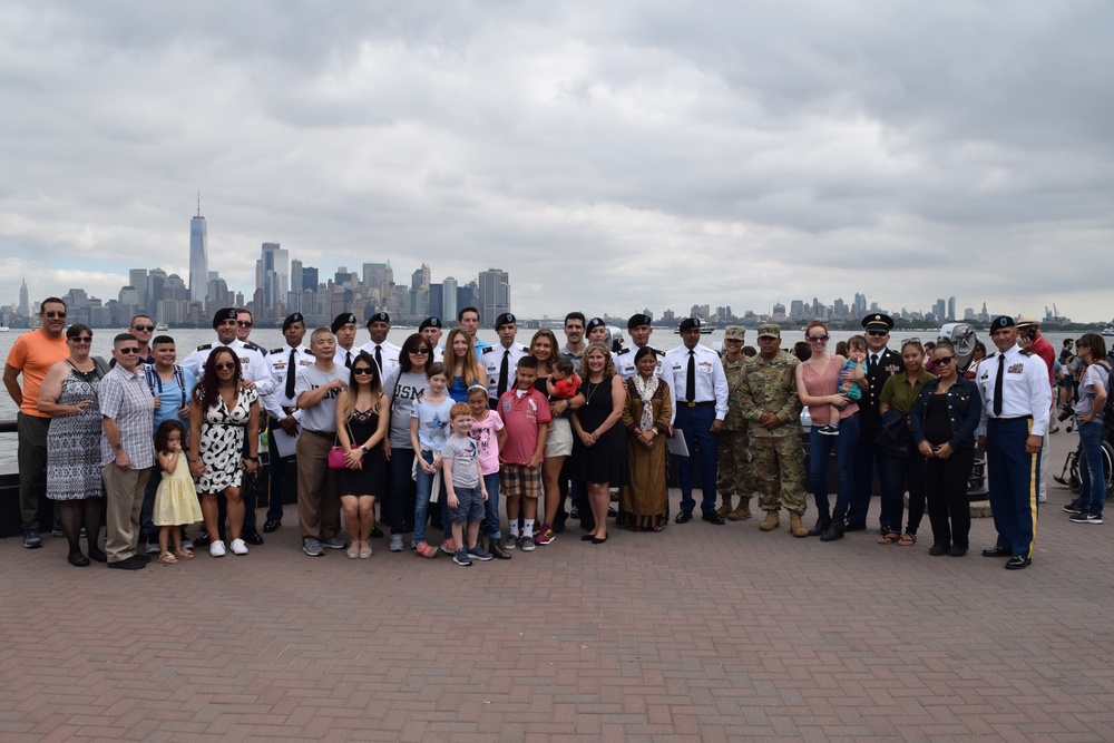 Soldiers Reenlist at the Feet of Lady Liberty