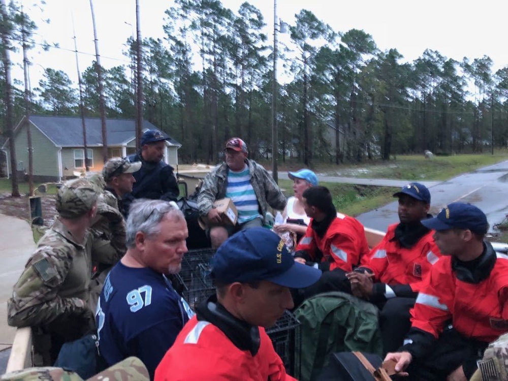 Coast Guard works with Army to evacuate residents from flooding