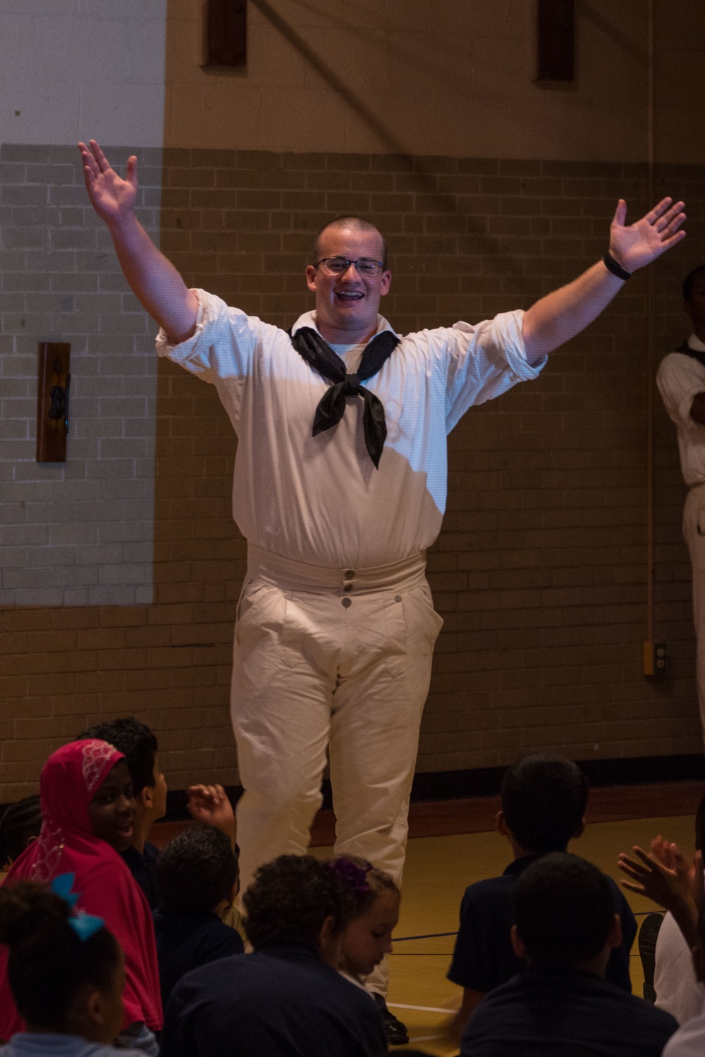 Sailors Present Historical Demonstration at Glickman Elementary School