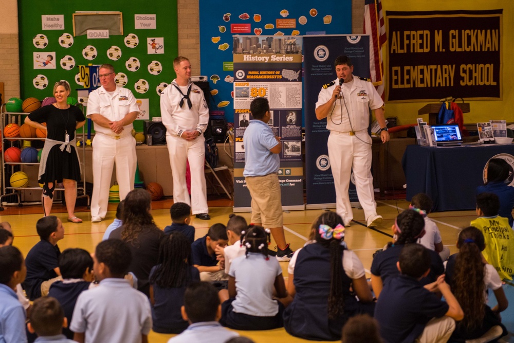 Sailors Present Historical Demonstration at Glickman Elementary School