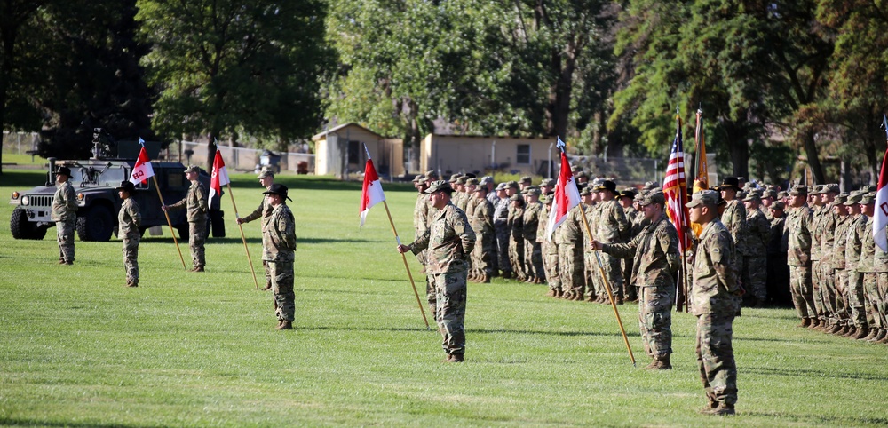 1st Squadron, 303rd Cavalry Regiment change of command