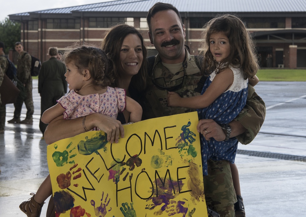Members from 16th Airlift Squadron return from deployment