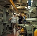 Royal Navy Officers tour the USS Wisconsin (BB-64)