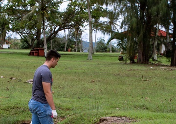Marine Aircraft Group 12 cleans Agat beach where Marines landed 74 years ago
