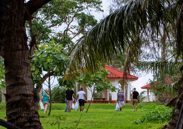 Marine Aircraft Group 12 cleans Agat beach where Marines landed 74 years ago