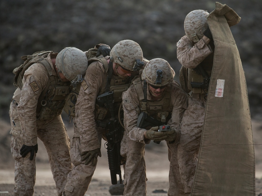 Marines build and detonate explosives for door breaching