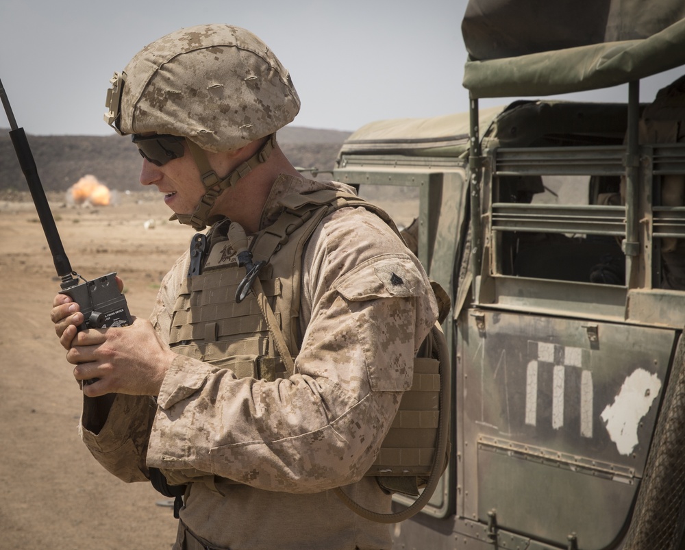 Marines build and detonate explosives for door breaching