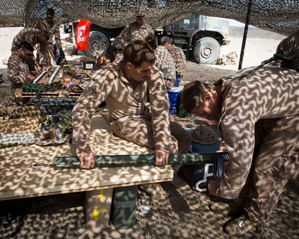 Marines build and detonate explosives for door breaching