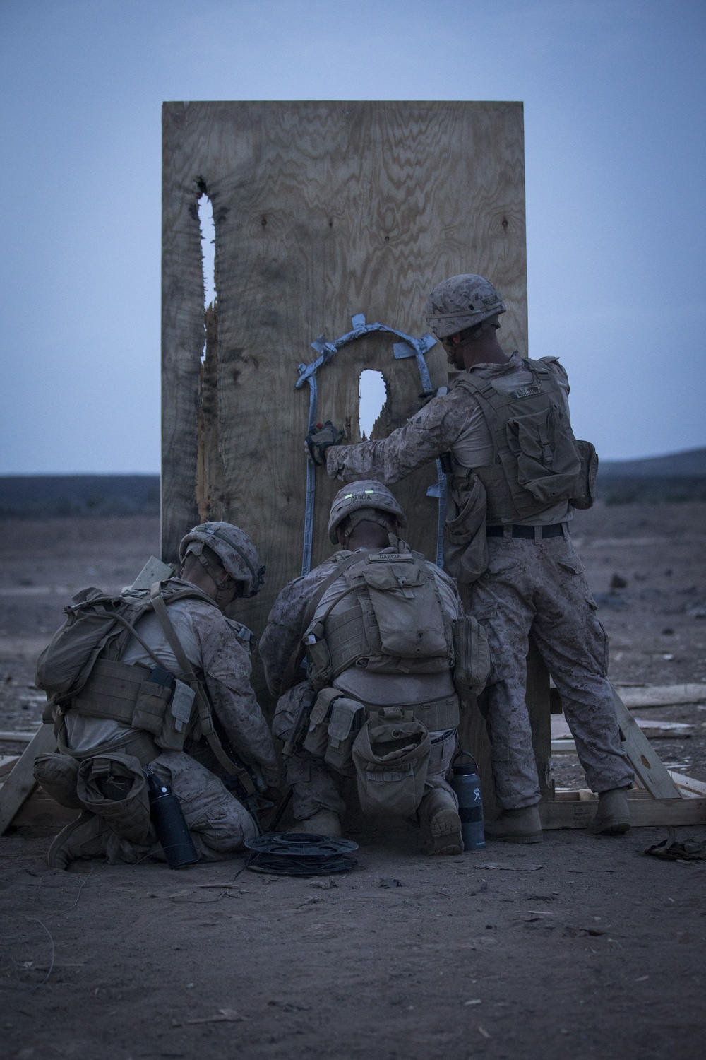 Marines build and detonate explosives for door breaching