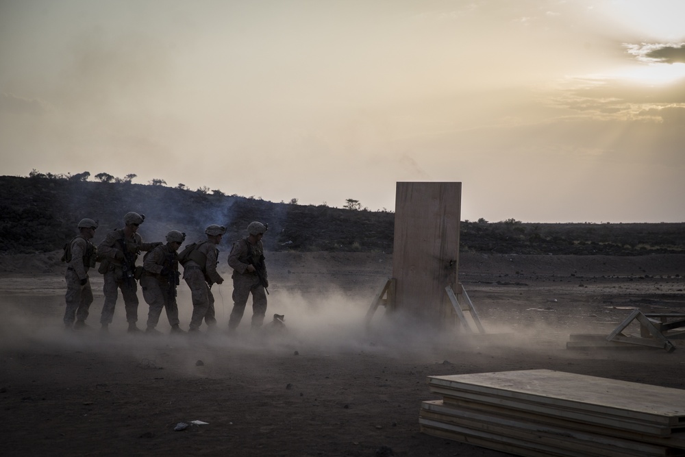 Marines build and detonate explosives for door breaching