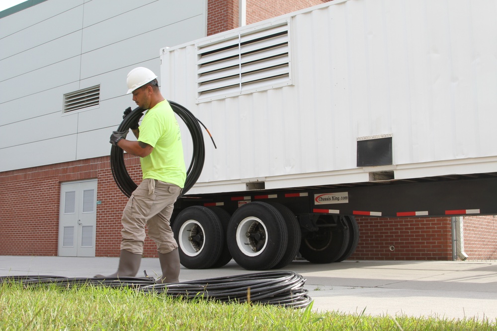USACE Installs Temp Power for Shelter Sites in  Beaufort, NC