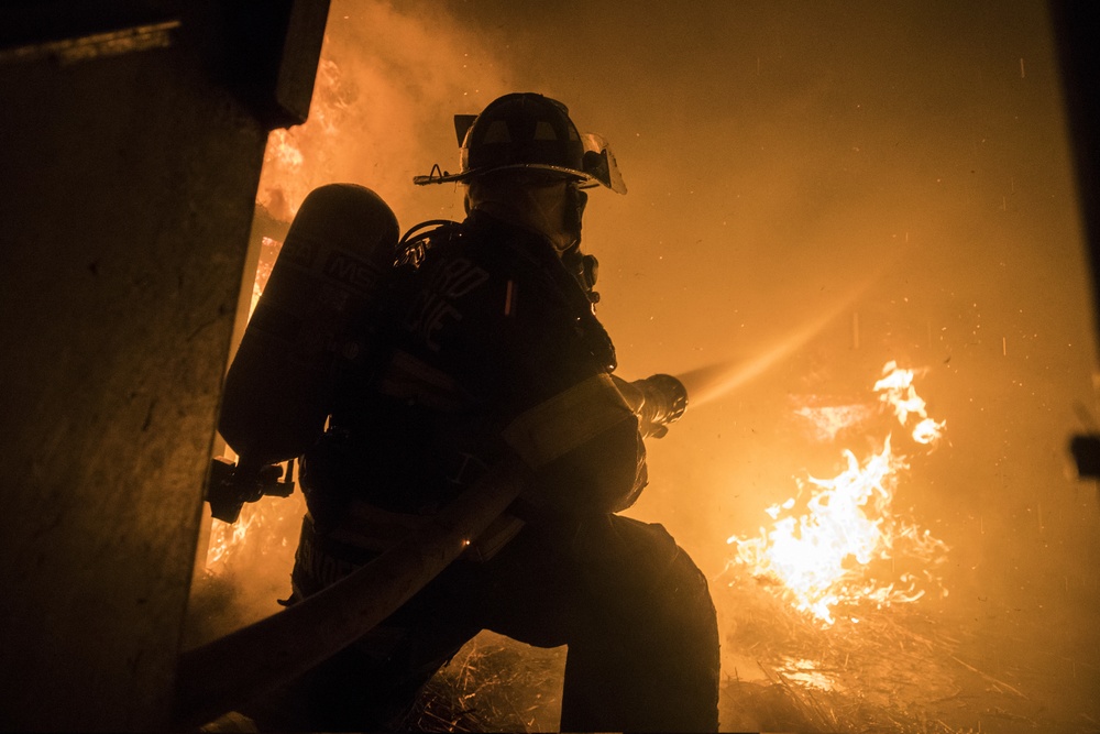 New Jersey State and Guard firefighters train with live burns