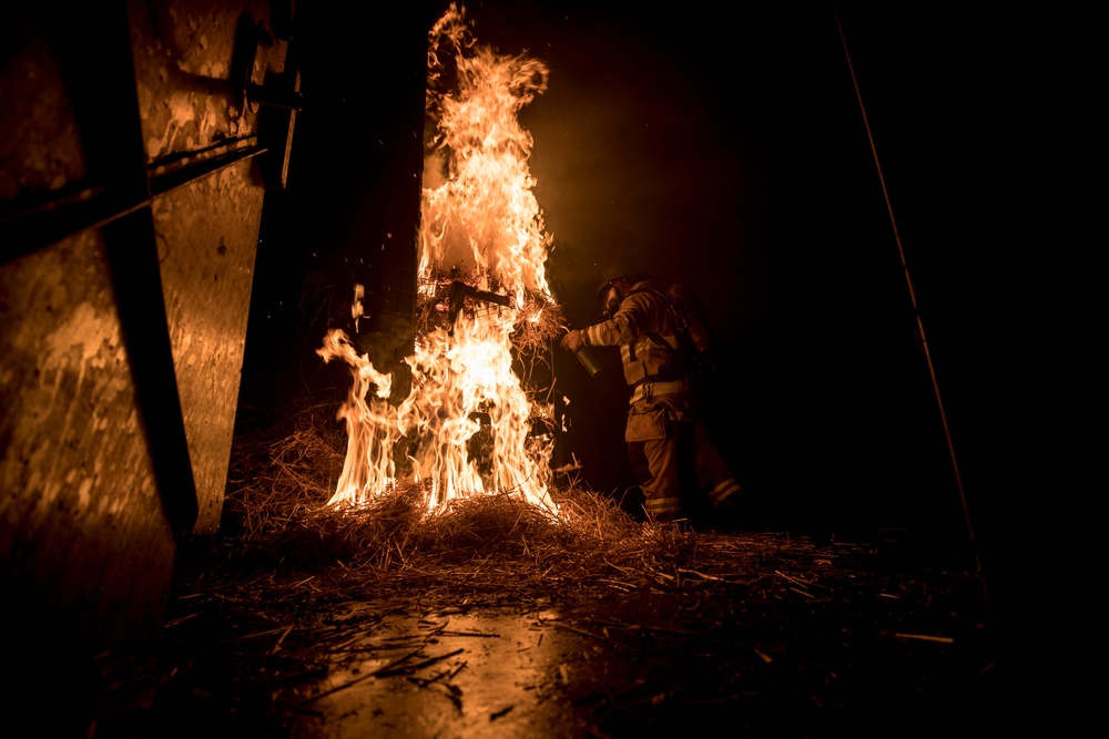 New Jersey State and Guard firefighters train with live burns