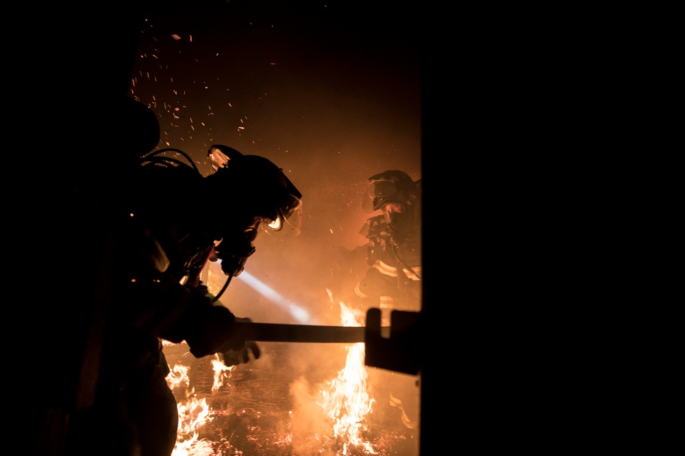 New Jersey State and Guard firefighters train with live burns