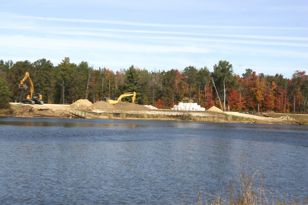2015 construction work at Fort McCoy's Big Sandy Lake