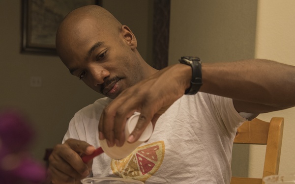 Airman crafts art out of fruit