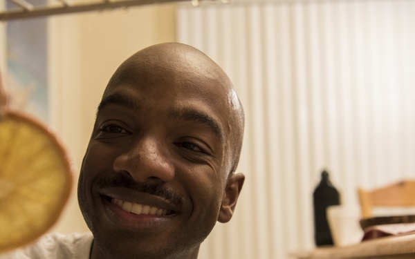 Airman crafts art out of fruit