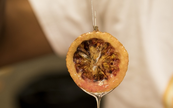 Airman crafts art out of fruit