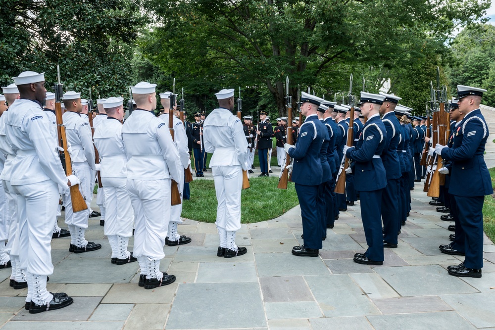 Polish President Andrzej Duda Participates in an Armed Forces Full Honors Wreath-Laying Ceremony at the Tomb of the Unknown Soldier