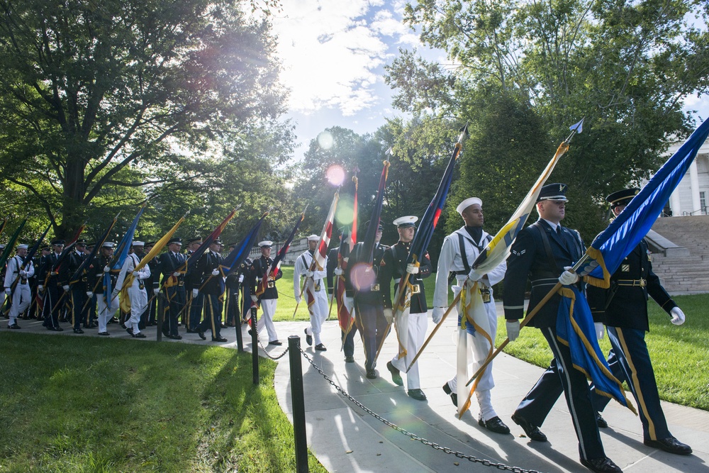 Polish President Andrzej Duda Participates in an Armed Forces Full Honors Wreath-Laying Ceremony at the Tomb of the Unknown Soldier