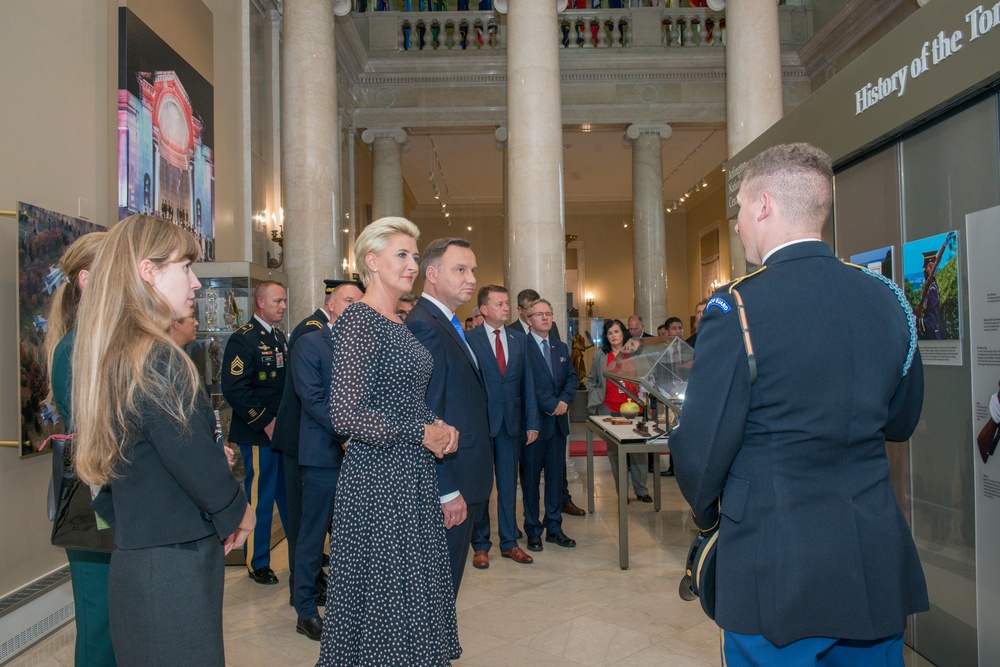 Polish President Andrzej Duda Participates in an Armed Forces Full Honors Wreath-Laying Ceremony at the Tomb of the Unknown Soldier