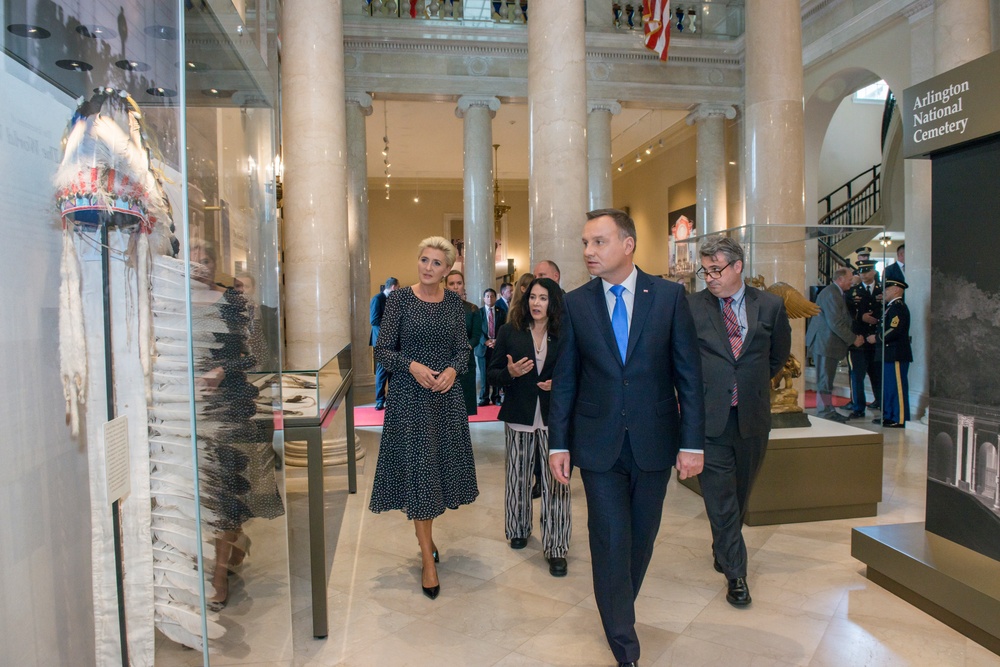 Polish President Andrzej Duda Participates in an Armed Forces Full Honors Wreath-Laying Ceremony at the Tomb of the Unknown Soldier