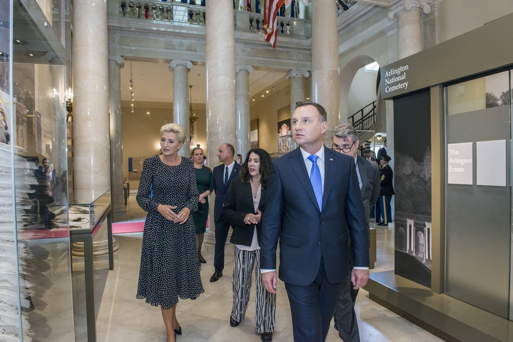 Polish President Andrzej Duda Participates in an Armed Forces Full Honors Wreath-Laying Ceremony at the Tomb of the Unknown Soldier