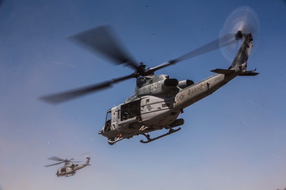 U.S. Marines Conduct Ordnance Loading &amp; Refueling Drills with UH-1Y Venom Helicopters