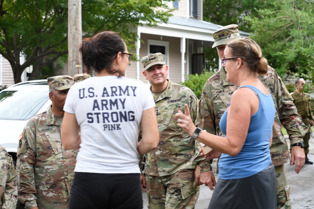 LT Gen. Kadavy Visits Hurricane Florence Victims