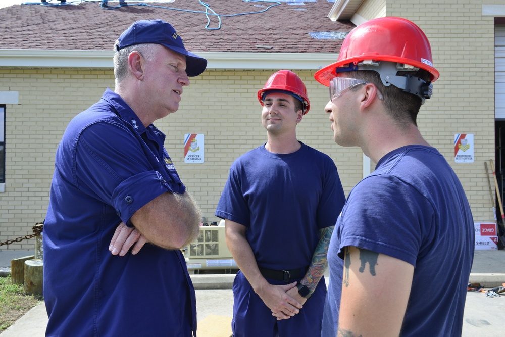 Coast Guard 5th District commander visits units after Hurricane Florence