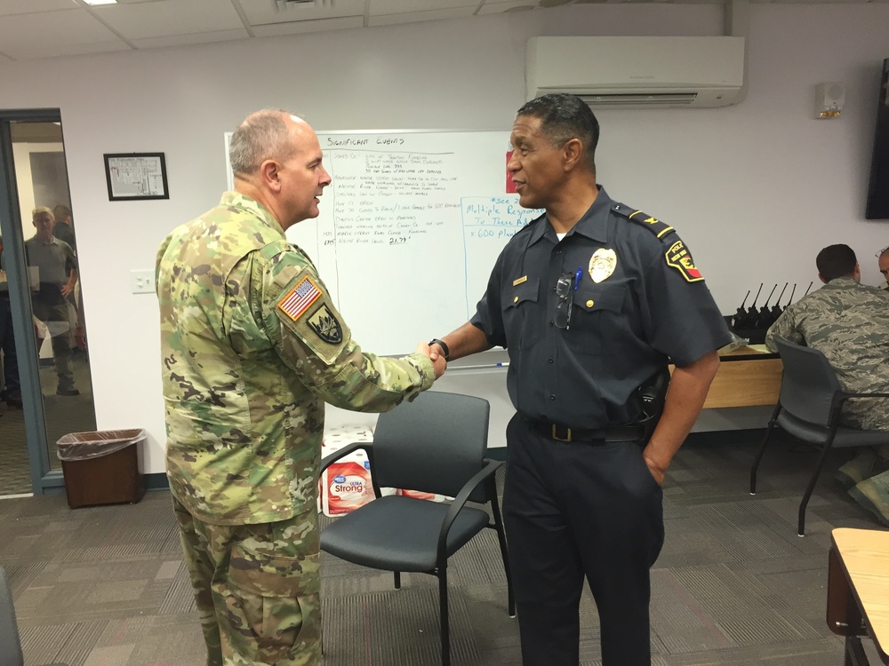 Lt Gen Kadavy Visits NC after Hurricane Florenc