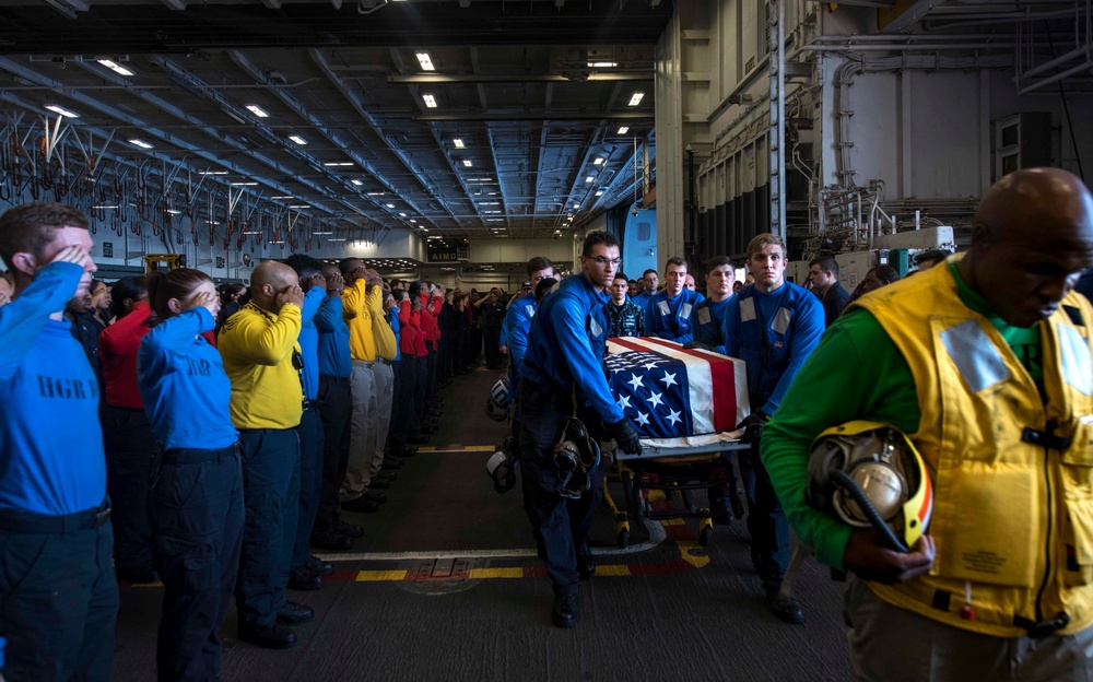 Remains of GHWB Sailor Return Home