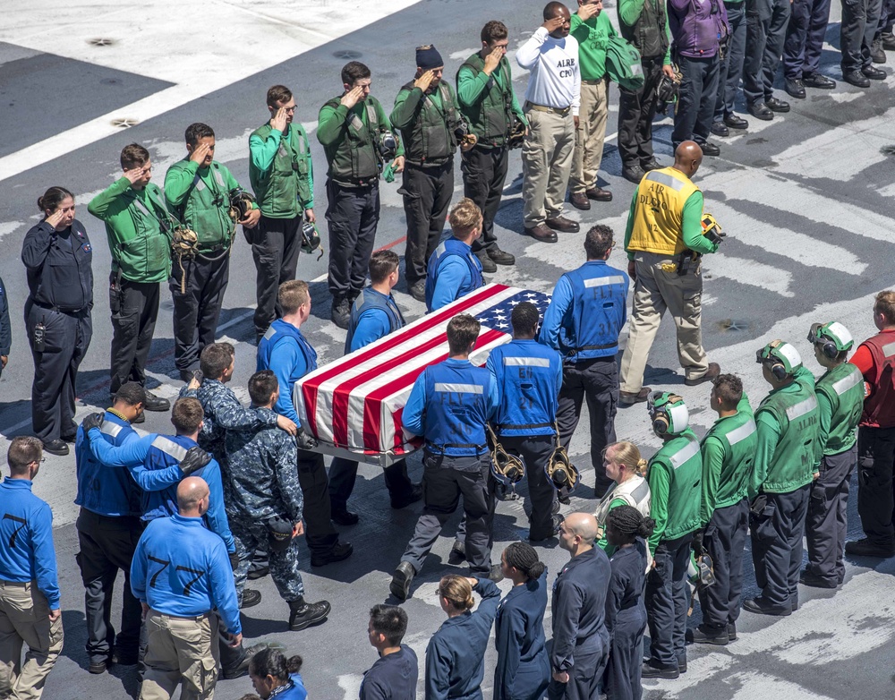 Remains of GHWB Sailor Return Home