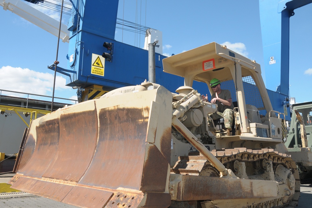 Engineers, Logisticians Redeploy Equipment From Europe